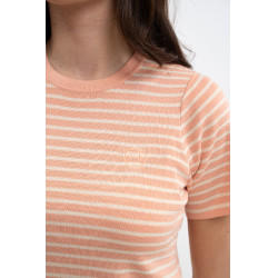 Tee-Shirt Harcour Tzimi femme Abricot / linen Orange