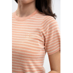 Tee-Shirt Harcour Tzimi femme Abricot / linen Orange