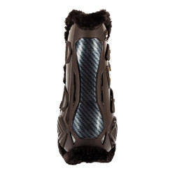 Guêtres anatomiques avec mouton synthétique Spider Man Equestro Marron