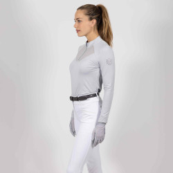 Polo en tech Imperial Riding Gaby Crystal Bleu
