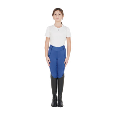 Legging fille cintré avec grip et logo Equestro Legging fille cintré avec grip et logo Equestro