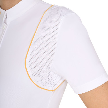 Polo de concours Femme Manches Courtes avec Boutons Equestro Polo de concours Femme Manches Courtes avec Boutons Equestro