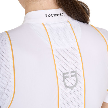 Polo de concours Femme Manches Courtes avec Boutons Equestro Polo de concours Femme Manches Courtes avec Boutons Equestro