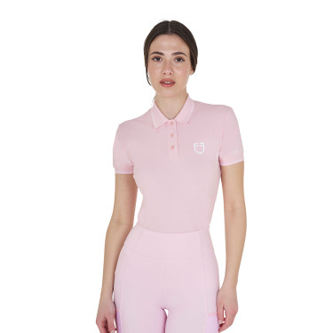 Polo d'entraînement ajusté en tissu respirant femme Equestro Polo d'entraînement ajusté en tissu respirant femme Equestro