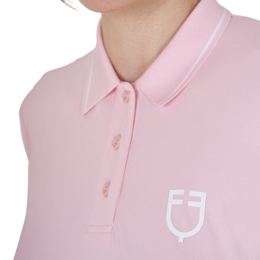 Polo d'entraînement ajusté en tissu respirant femme Equestro Polo d'entraînement ajusté en tissu respirant femme Equestro