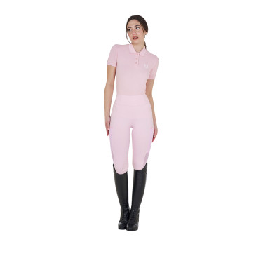 Polo d'entraînement ajusté en tissu respirant femme Equestro Polo d'entraînement ajusté en tissu respirant femme Equestro
