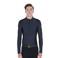 Polo d'entraînement ajusté manches longues homme Equestro