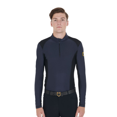 Polo d'entraînement ajusté manches longues homme Equestro Polo d'entraînement ajusté manches longues homme Equestro