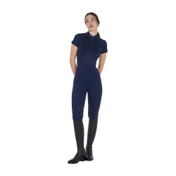 Polo d'entraînement technique ajusté avec fermeture éclair femme Equestro Marine blazer Bleu marine Polo d'entraînement technique ajusté avec fermeture éclair femme Equestro Marine blazer Bleu marine