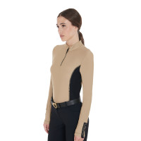 Polo Technique d'Entraînement Femme Manches Longues Equestro Rose caméo Polo Technique d'Entraînement Femme Manches Longues Equestro Rose caméo