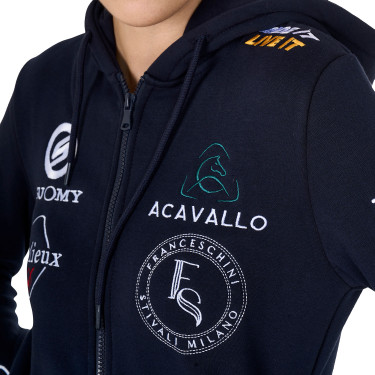 Sweat à capuche femme avec multi-logo nouveau Equestro Sweat à capuche femme avec multi-logo nouveau Equestro