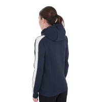Sweat-shirt à capuche Equestro femme avec zip Marine blazer Bleu marine Sweat-shirt à capuche Equestro femme avec zip Marine blazer Bleu marine