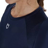 T-shirt d'entraînement technique enfant Equestro Marine blazer Bleu marine