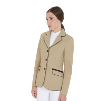Veste de concours femme en tissu technique stretch Equestro Noir