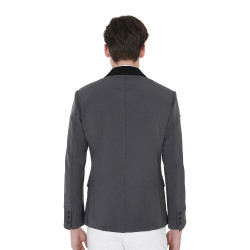 Veste de concours homme 3 boutons Elegance Equestro Gris / noir
