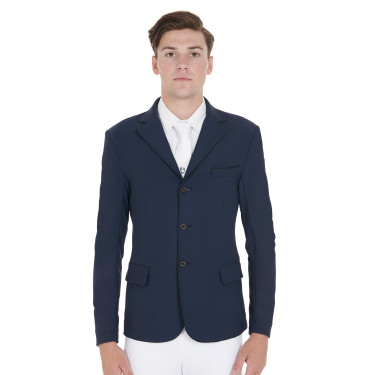 Veste de concours Homme en Tissu Stretch avec Poches Zippées Equestro Veste de concours Homme en Tissu Stretch avec Poches Zippées Equestro