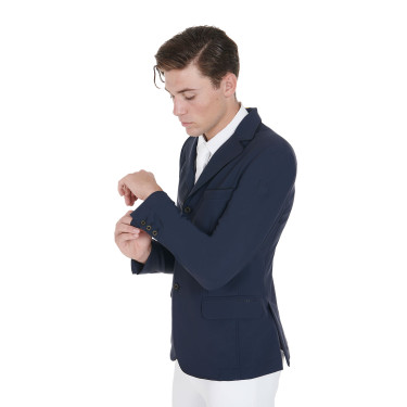 Veste de concours Homme en Tissu Stretch avec Poches Zippées Equestro Veste de concours Homme en Tissu Stretch avec Poches Zippées Equestro