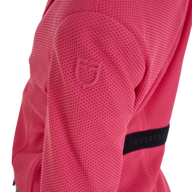 Veste de concours trois boutons fille en mesh Equestro Chèvrefeuille Rose Veste de concours trois boutons fille en mesh Equestro Chèvrefeuille Rose
