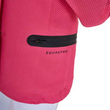 Veste de concours trois boutons fille en mesh Equestro Chèvrefeuille Rose Veste de concours trois boutons fille en mesh Equestro Chèvrefeuille Rose