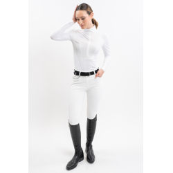 Polo de concours Harcour Coco femme Blanc Polo de concours Harcour Coco femme Blanc