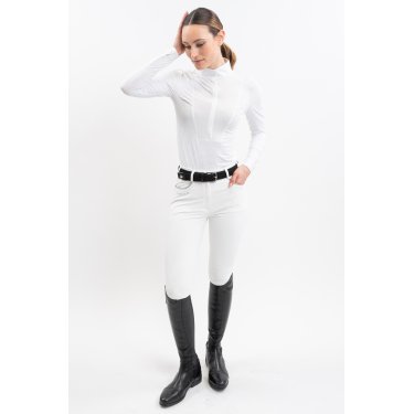 Polo de concours Harcour Coco femme Blanc Polo de concours Harcour Coco femme Blanc