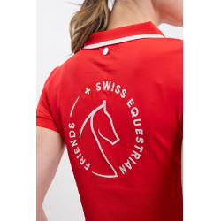 Polo Harcour Douve femme Swiss Equestrian Friends Rouge