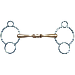 Mors Gebiss Stübben 2980 contact rapide 3 anneaux Trense canon 16 mm