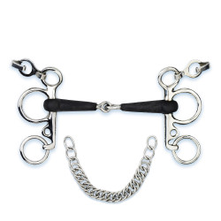 Mors Pelham Stübben 2242 caoutchouté canon 16 mm Mors Pelham Stübben 2242 caoutchouté canon 16 mm