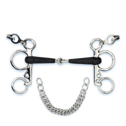 Mors Pelham Stübben 2242 caoutchouté canon 16 mm Mors Pelham Stübben 2242 caoutchouté canon 16 mm