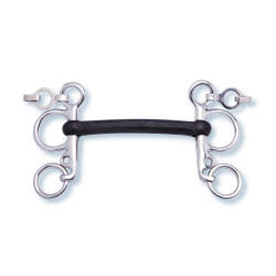 Mors Pelham Stübben 2243 caoutchouté inflexible canon 16 mm Mors Pelham Stübben 2243 caoutchouté inflexible canon 16 mm