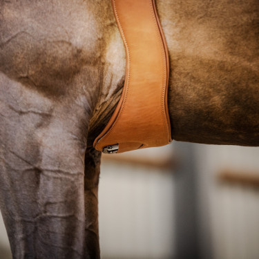 Sangle Stübben cuir Contours élastiques sur les deux côtés Tabac Marron Sangle Stübben cuir Contours élastiques sur les deux côtés Tabac Marron