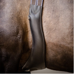 Sangle Stübben cuir Contours élastiques sur les deux côtés Ebène Sangle Stübben cuir Contours élastiques sur les deux côtés Ebène