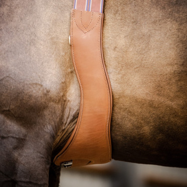 Sangle Stübben cuir Contours élastiques sur les deux côtés Tabac Marron Sangle Stübben cuir Contours élastiques sur les deux côtés Tabac Marron