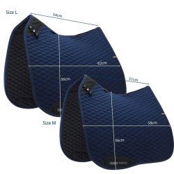 Tapis de dressage Stübben peau d'agneau Streamline Bleu