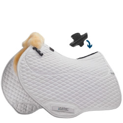 Tapis de saut d'obstacle Stübben peau d'agneau Streamline Close Contact Blanc
