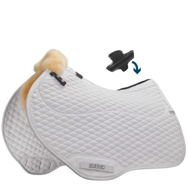 Tapis de saut d'obstacle Stübben peau d'agneau Streamline Close Contact Blanc