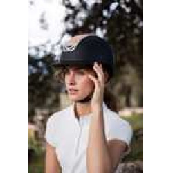 Casque d'équitation ornement en cristal Horze Arix II Noir / pêche Casque d'équitation ornement en cristal Horze Arix II Noir / pêche