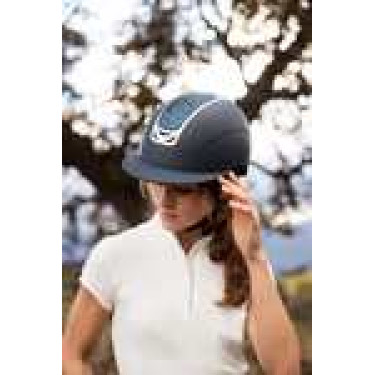 Casque d'équitation ornement en cristal Horze Arix II Bleu foncé / bleu foncé Casque d'équitation ornement en cristal Horze Arix II Bleu foncé / bleu foncé