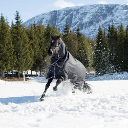 Couverture d'extérieur Georgina B Vertigo avec couvre-cou amovible 250 g Bleu marine