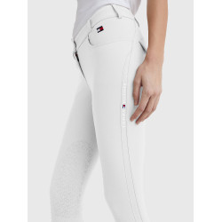 Pantalon Tommy Hilfiger Equestrian Classic femme grip genoux Blanc