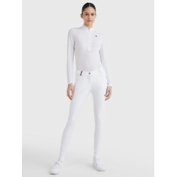 Pantalon Tommy Hilfiger Equestrian Classic femme grip genoux Blanc