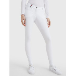 Pantalon Tommy Hilfiger Equestrian Classic femme grip genoux Blanc