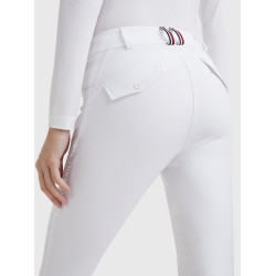Pantalon Tommy Hilfiger Equestrian Classic femme grip genoux Blanc
