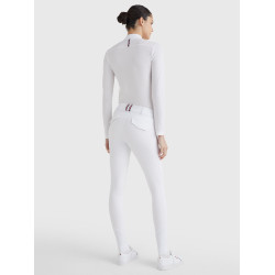 Pantalon Tommy Hilfiger Equestrian Classic femme grip genoux Blanc
