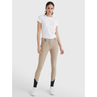 Pantalon Tommy Hilfiger Equestrian Classic femme grip genoux Beige