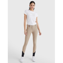 Pantalon Tommy Hilfiger Equestrian Classic femme grip genoux Beige