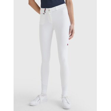 Pantalon Tommy Hilfiger Equestrian femme full grip Blanc