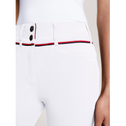 Pantalon Tommy Hilfiger Equestrian Geneva grip genoux femme Blanc