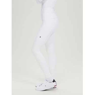 Pantalon Tommy Hilfiger Equestrian Highland Hybrid femme grip genoux Blanc