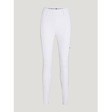 Pantalon Tommy Hilfiger Equestrian Highland Hybrid femme grip genoux Blanc